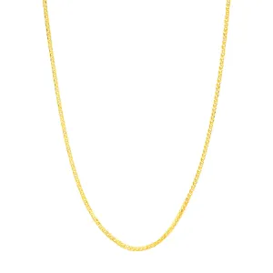 1.25mm D/C Square Wheat Chain with Lobster Lock