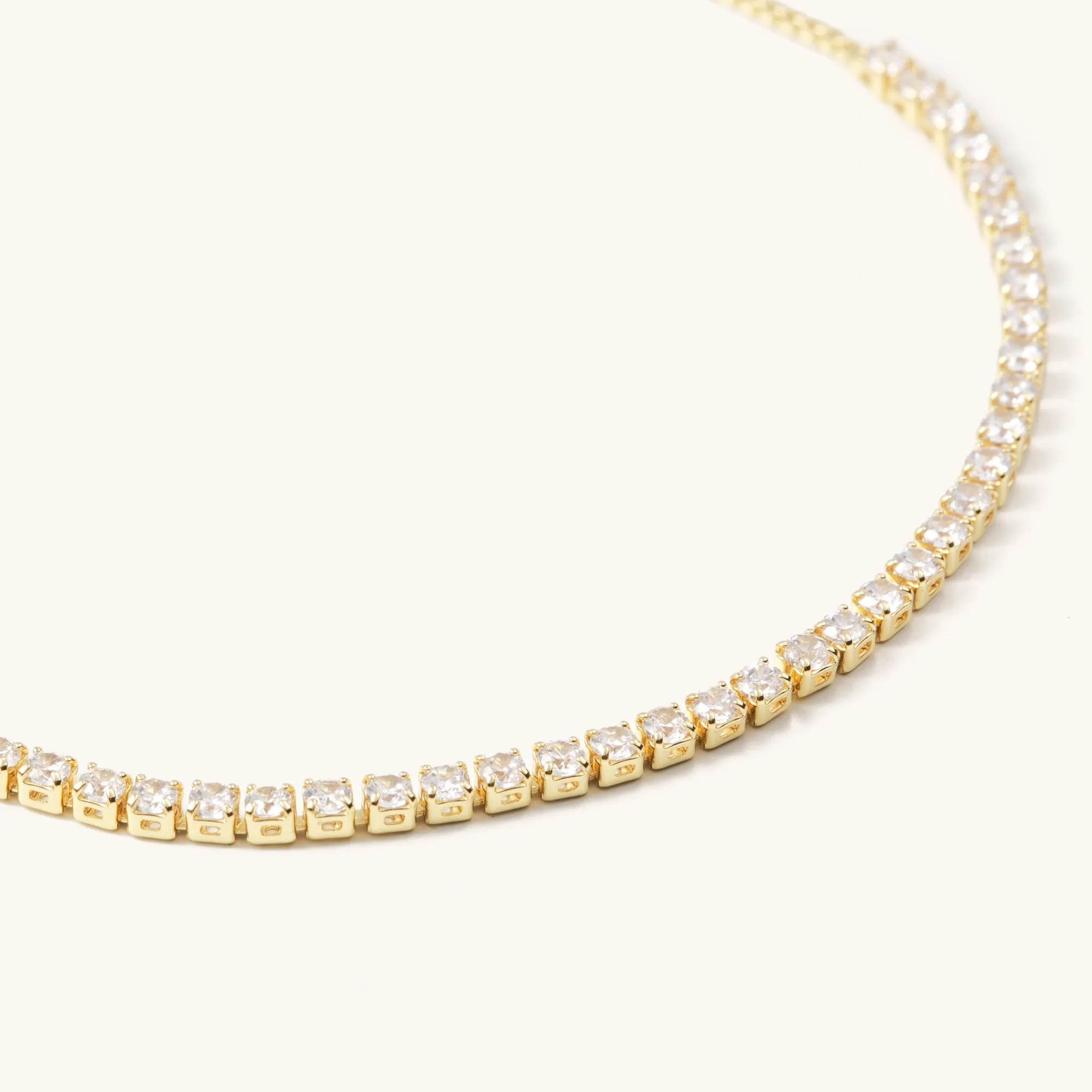14k Gold Plated Gem Tennis Slider Bracelet: Gold