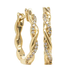 18ct Yellow Gold Diamond Sienna Earrings