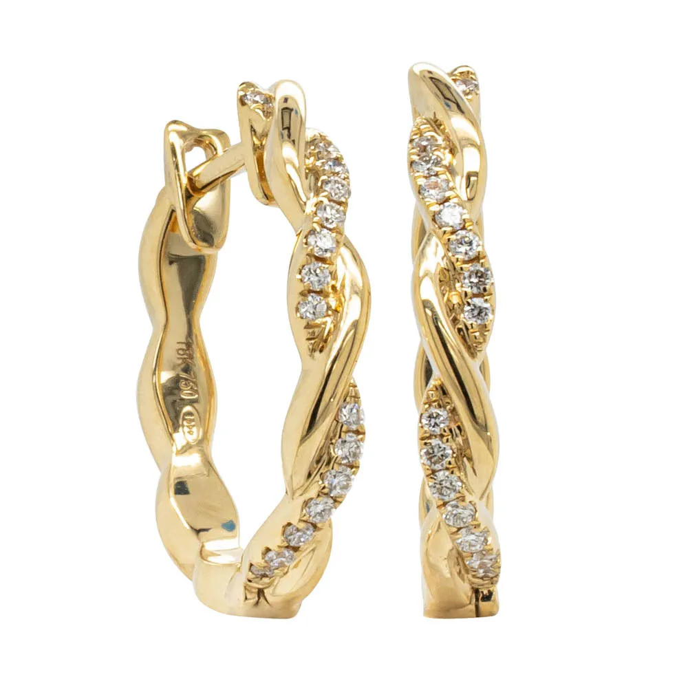 18ct Yellow Gold Diamond Sienna Earrings