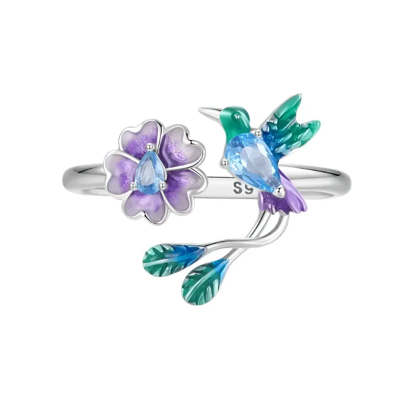 925 Sterling Silver Dragonfly Open Ring