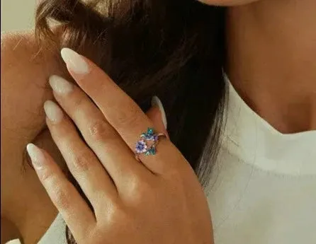 925 Sterling Silver Dragonfly Open Ring
