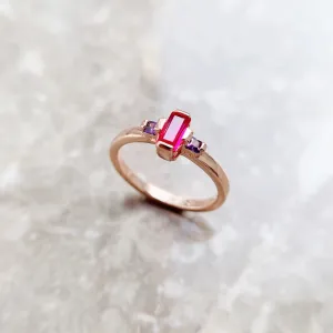 Baguette Cut Stone Ring