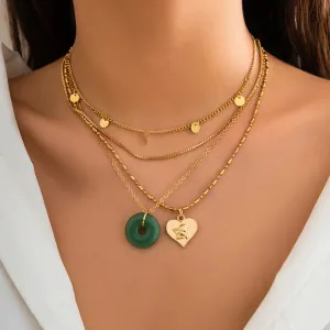Beverly Vintage Style Peace Buckle Pendant Necklace