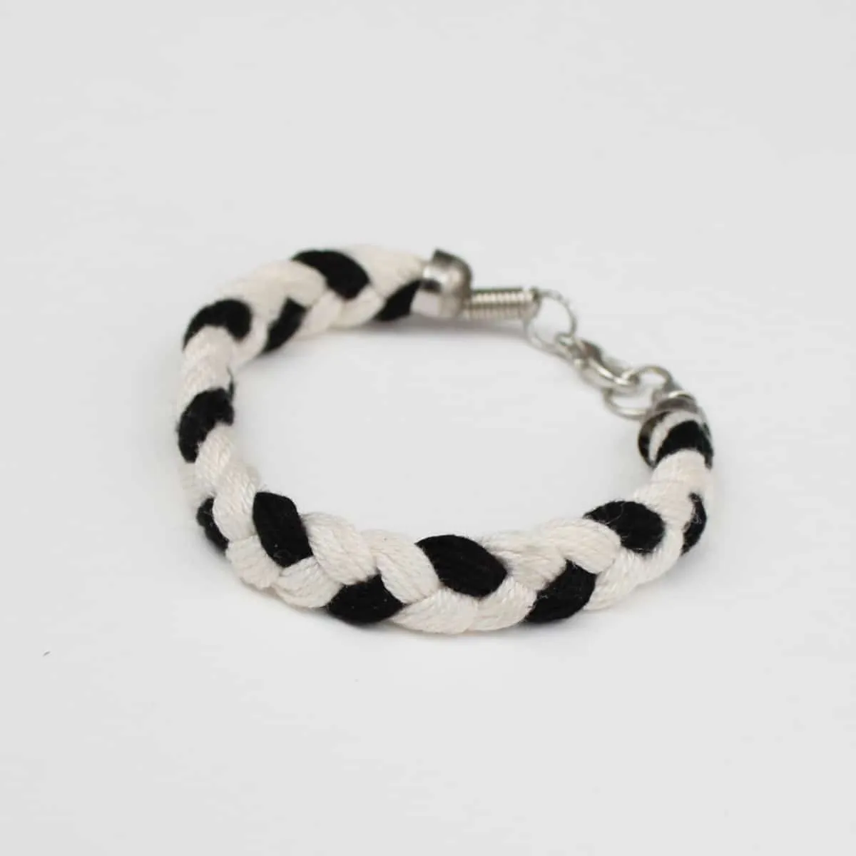 Black and White Braided Bracelet