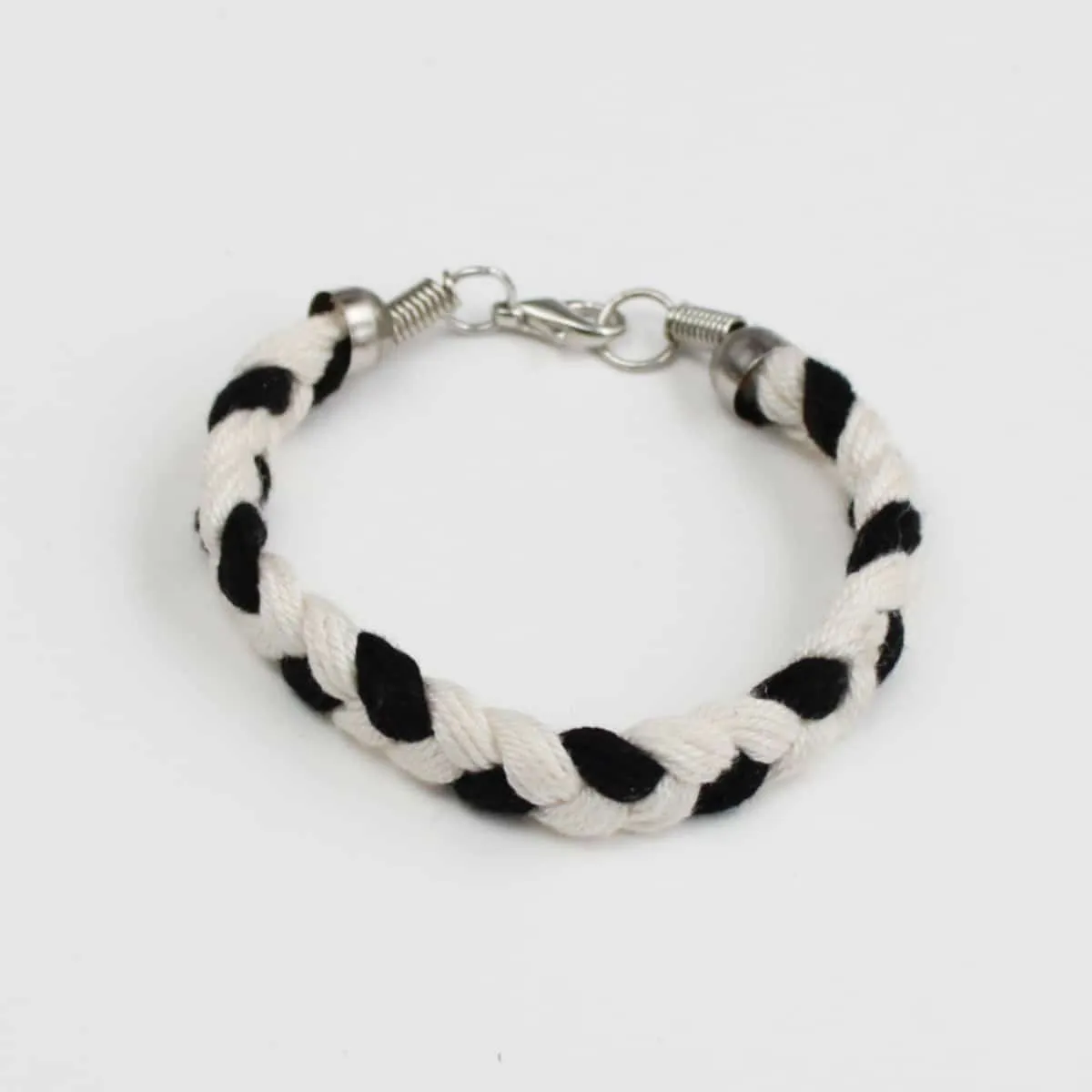 Black and White Braided Bracelet