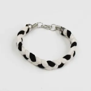 Black and White Braided Bracelet