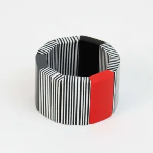 Black, White and Red Alice Bracelet