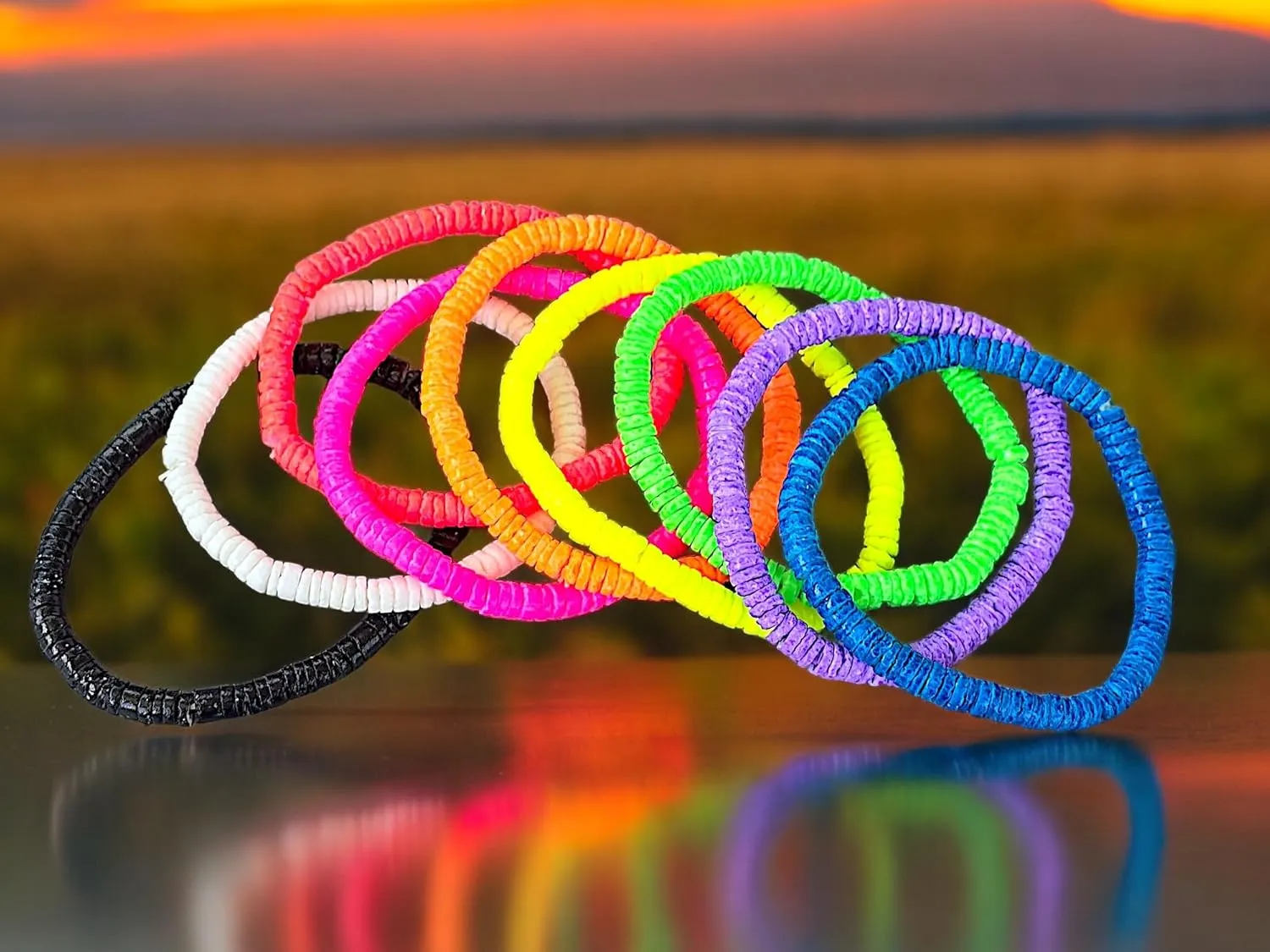 BlueRica Stretch Puka Shell Bracelet