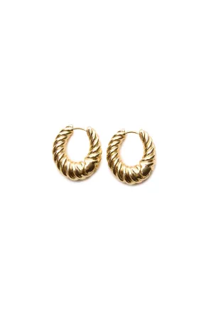 Carmela Oval Earrings - Gold