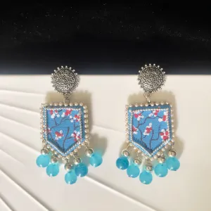 Cassia Handpainted Blue (Earrings)