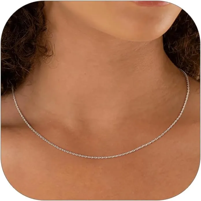 ChainsHouse Stainless Steel Twisted Rope Chain for Men Women, 1.5mm/2mm/3mm/3.8mm/6mm Width, Black/14K Gold Mens Rope Chains Necklace, No Tarnish & Durable Hip Hop Jewelry, 16"-30", Send Gift Box