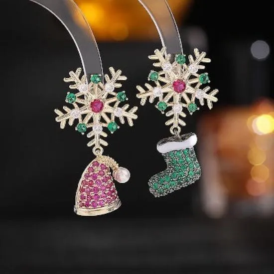 Christmas Bells n Socks Earrings