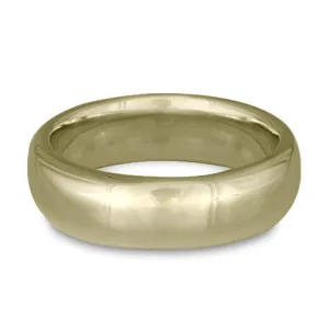 Classic Comfort Fit Wedding Ring, 18K White Gold 7mm Wide by 2mm Thick