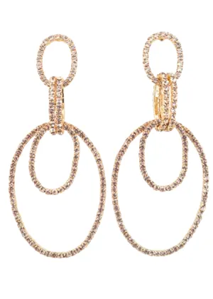 Cora Oval Pavé Earrings