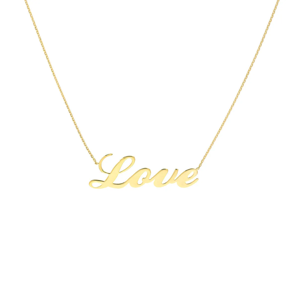 Cursive Love Adjustable Necklace