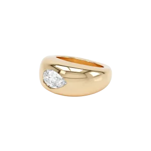 Curve diamond ring