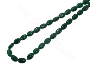 Dark Green Oval Jade Semi Precious Stones