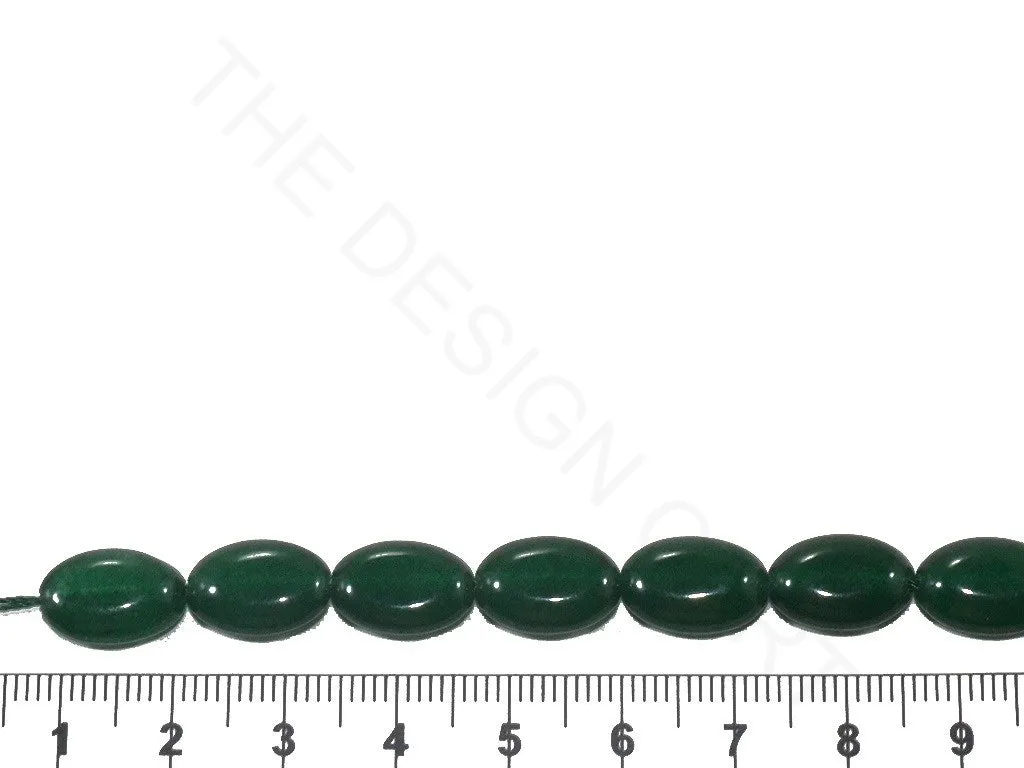 Dark Green Oval Jade Semi Precious Stones