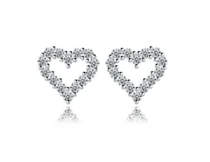 Dazzling Heart Stud Earrings