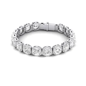 Delta Cushion Cut Moissanite Bracelet