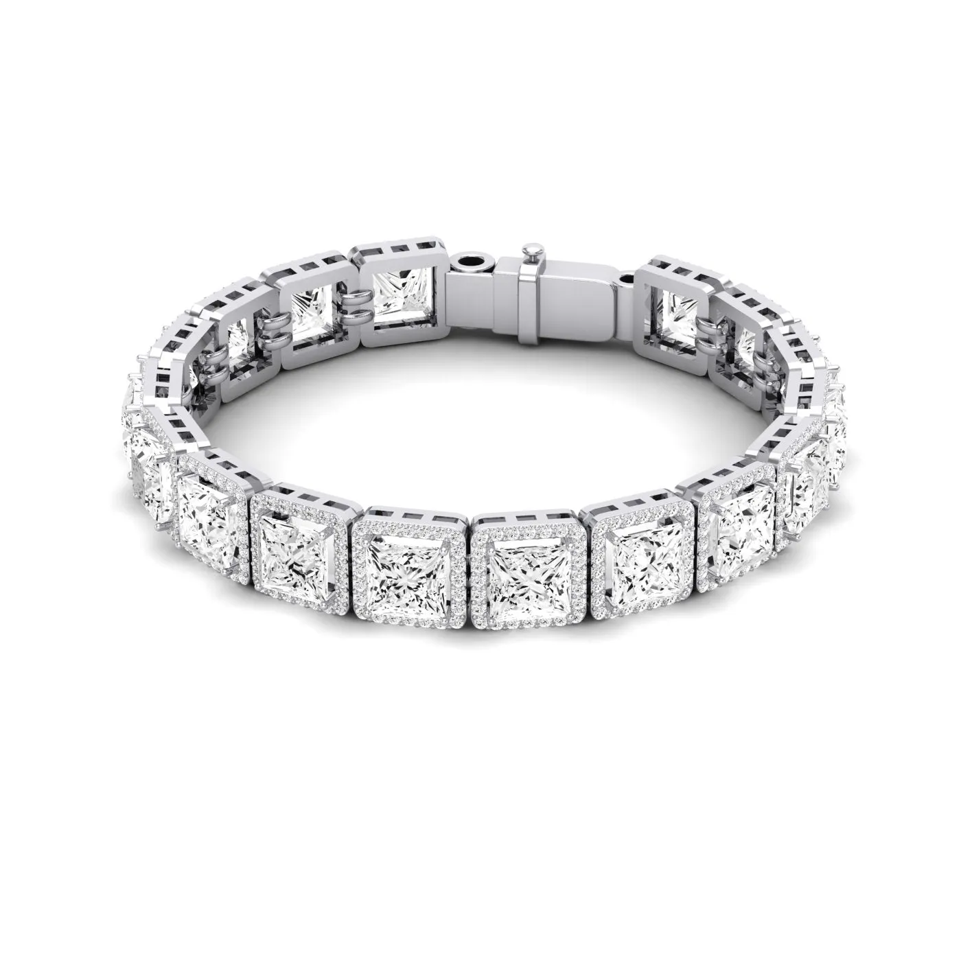 Delta Princess Cut Diamond Bracelet