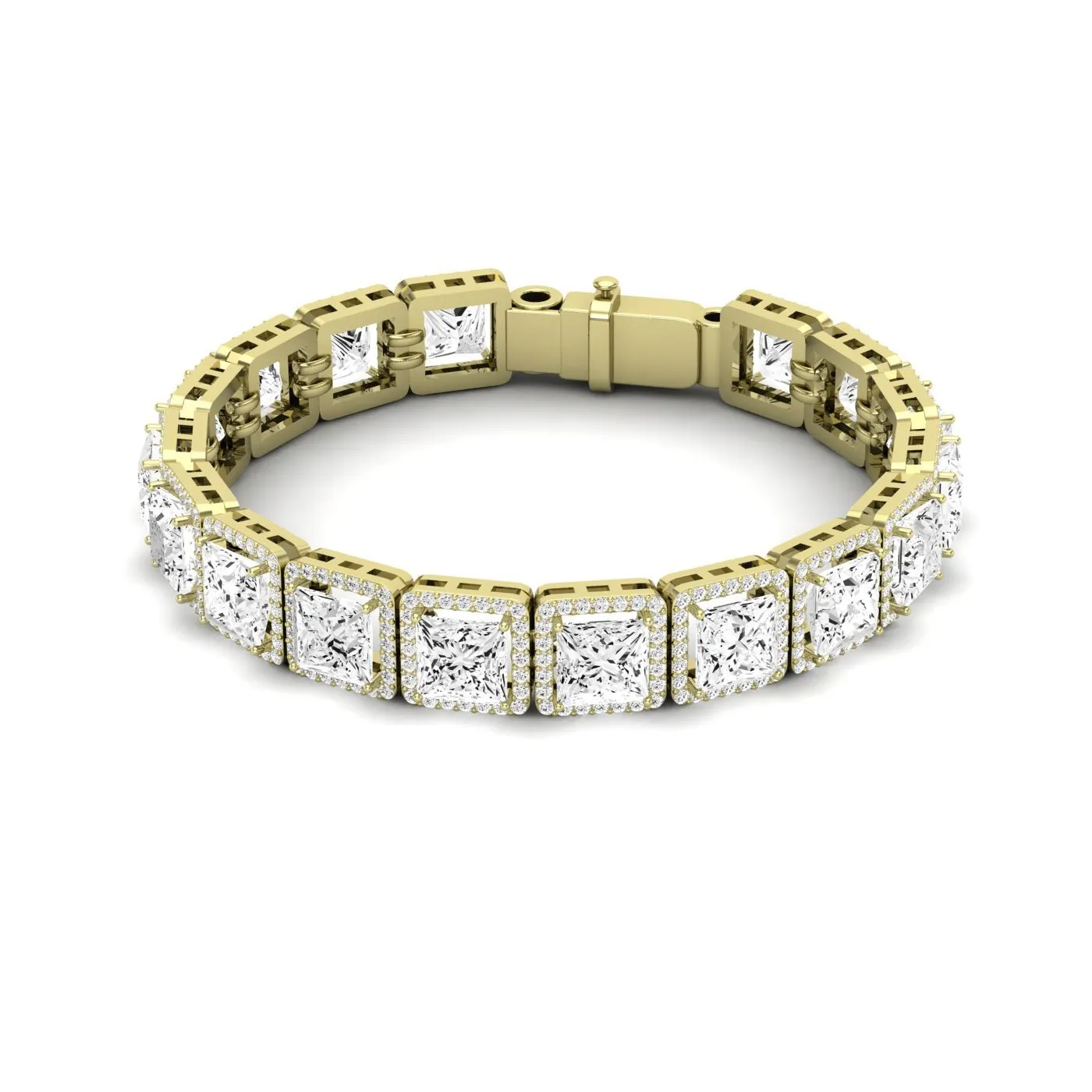 Delta Princess Cut Diamond Bracelet