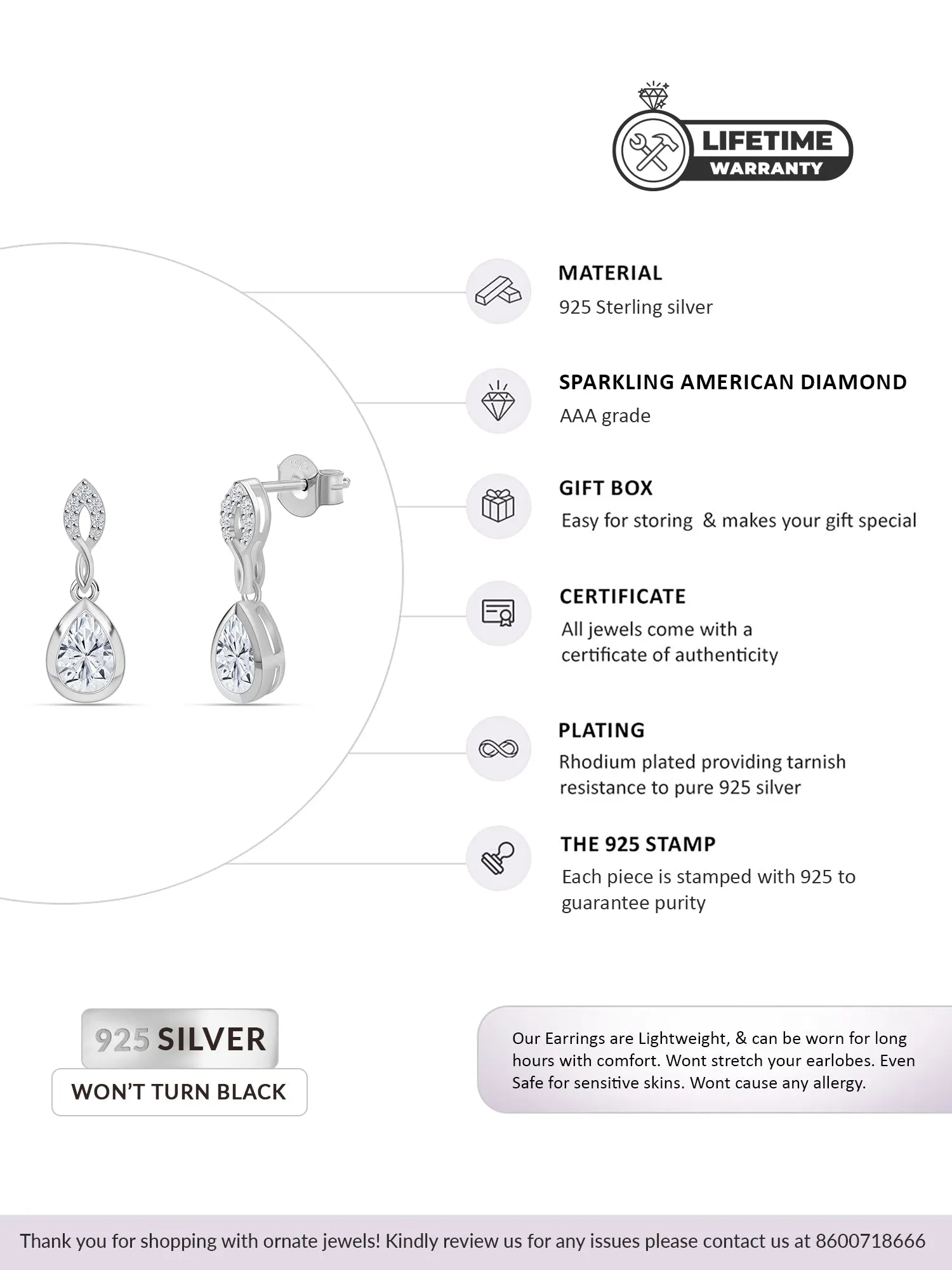 Diamond Look Dazzling Earrings