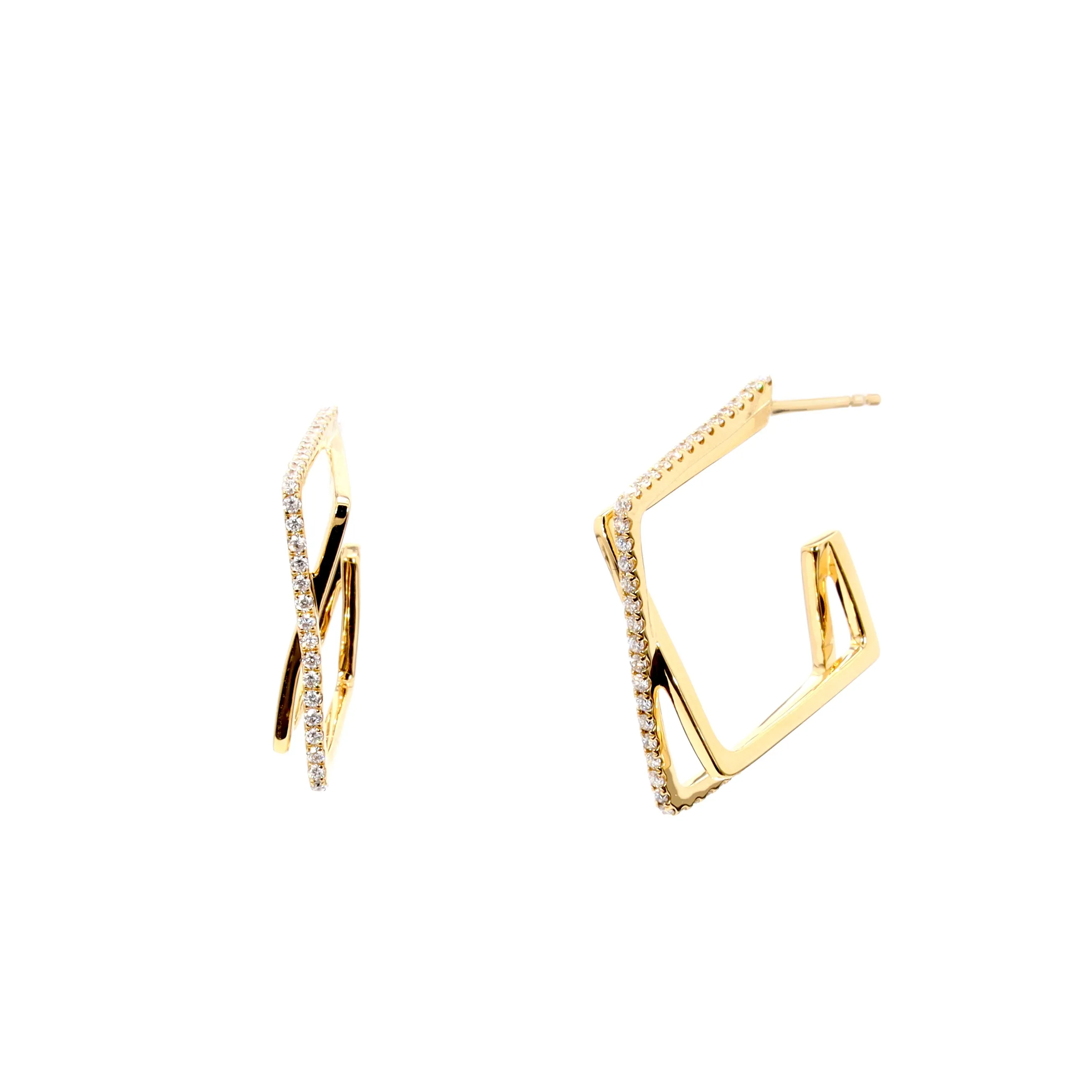 Diamond Square Hoops