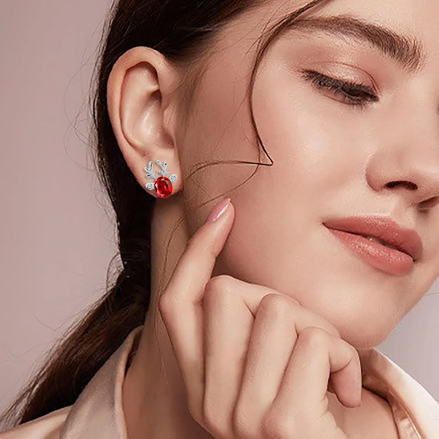 Earrings for Women HoopsDiamond Stud Earrings for Women Cute Heart Hypoallergenic Stud Earrings with Cubic Zirconia Gold Earrings Inspirational Design Fashion Oval Earrings