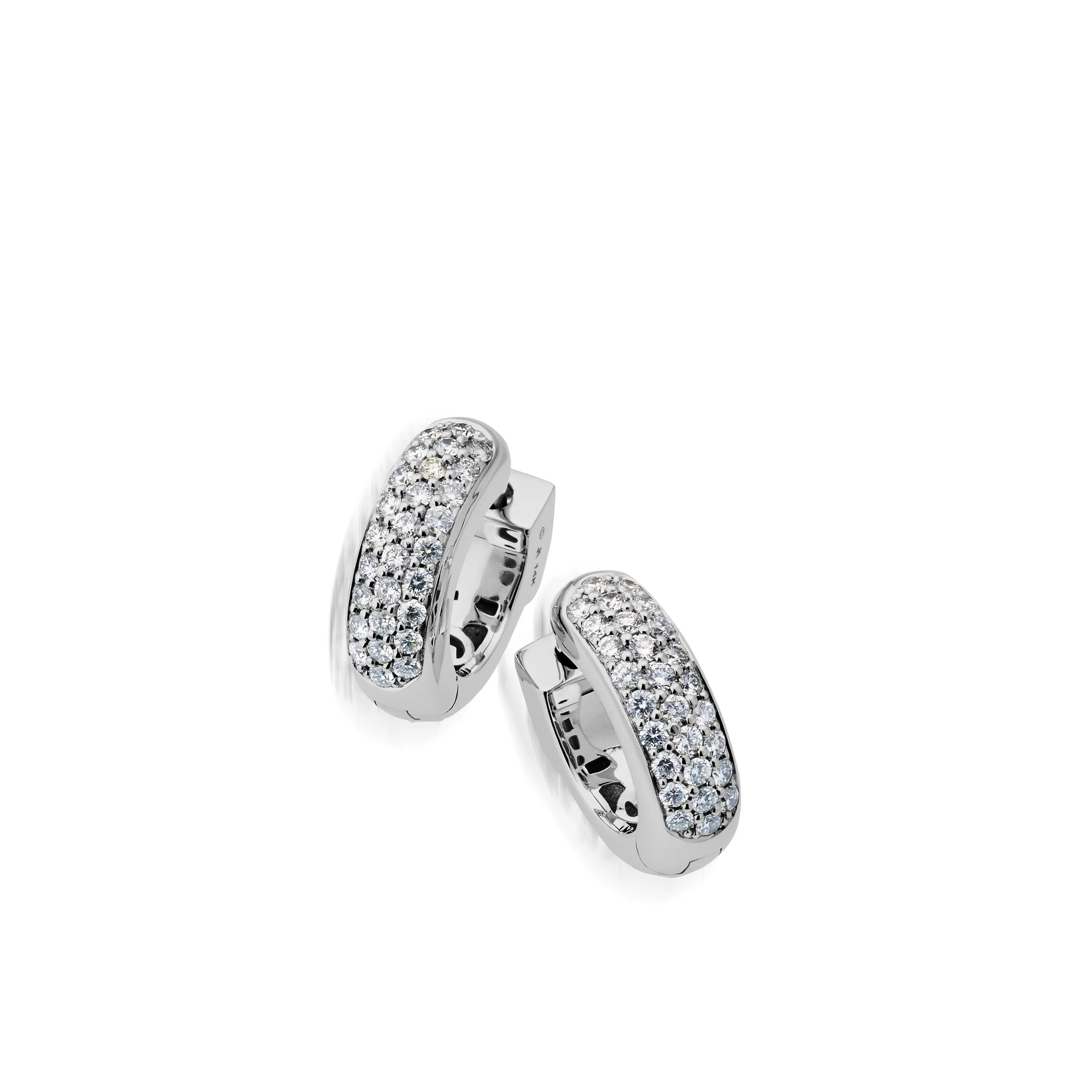 Essence Diamond Huggie Hoop Earrings