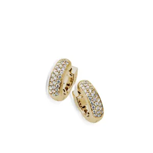 Essence Diamond Huggie Hoop Earrings