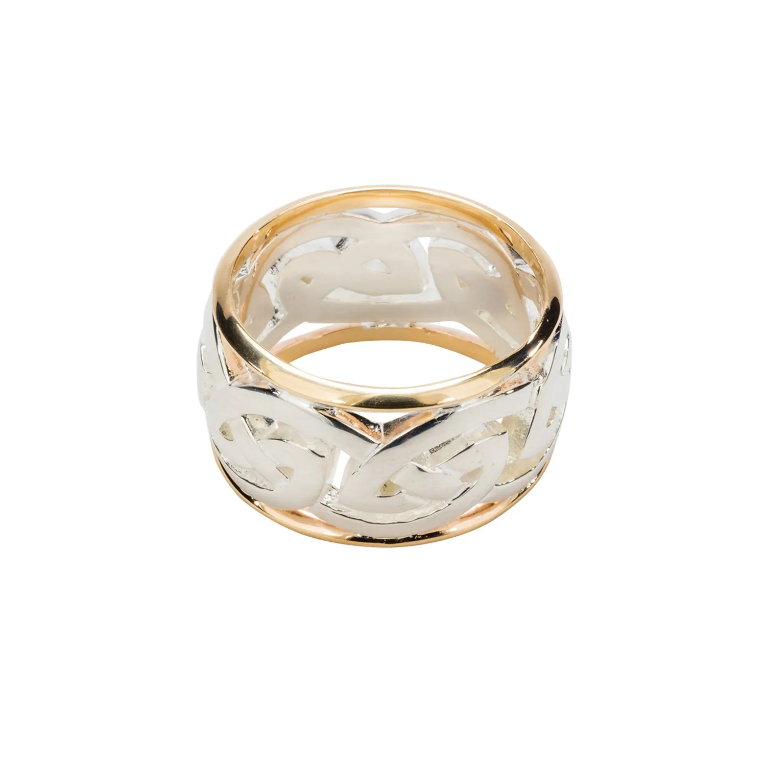 Eternity Knot Ring Sterling Silver with 10k Gold Rails | Keith Jack