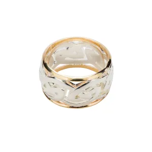 Eternity Knot Ring Sterling Silver with 10k Gold Rails | Keith Jack
