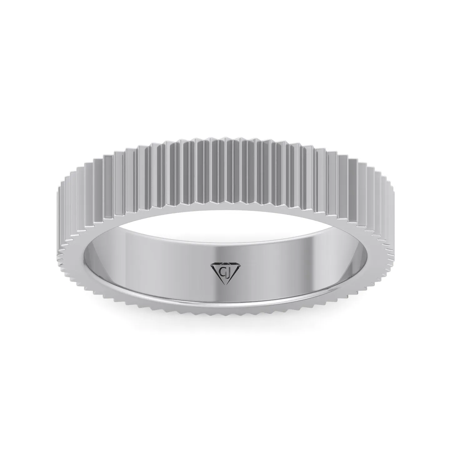Franco - Unisex 5mm Fluted Gold Band