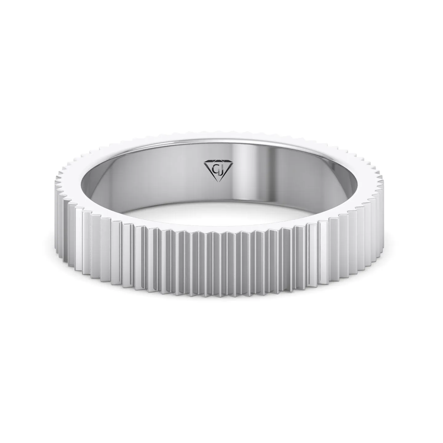 Franco - Unisex 5mm Fluted Gold Band