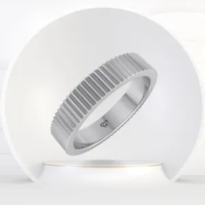 Franco - Unisex 5mm Fluted Gold Band