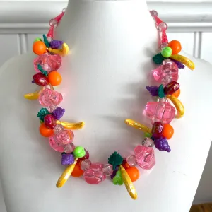 Fruit Bead Necklace Retro Style