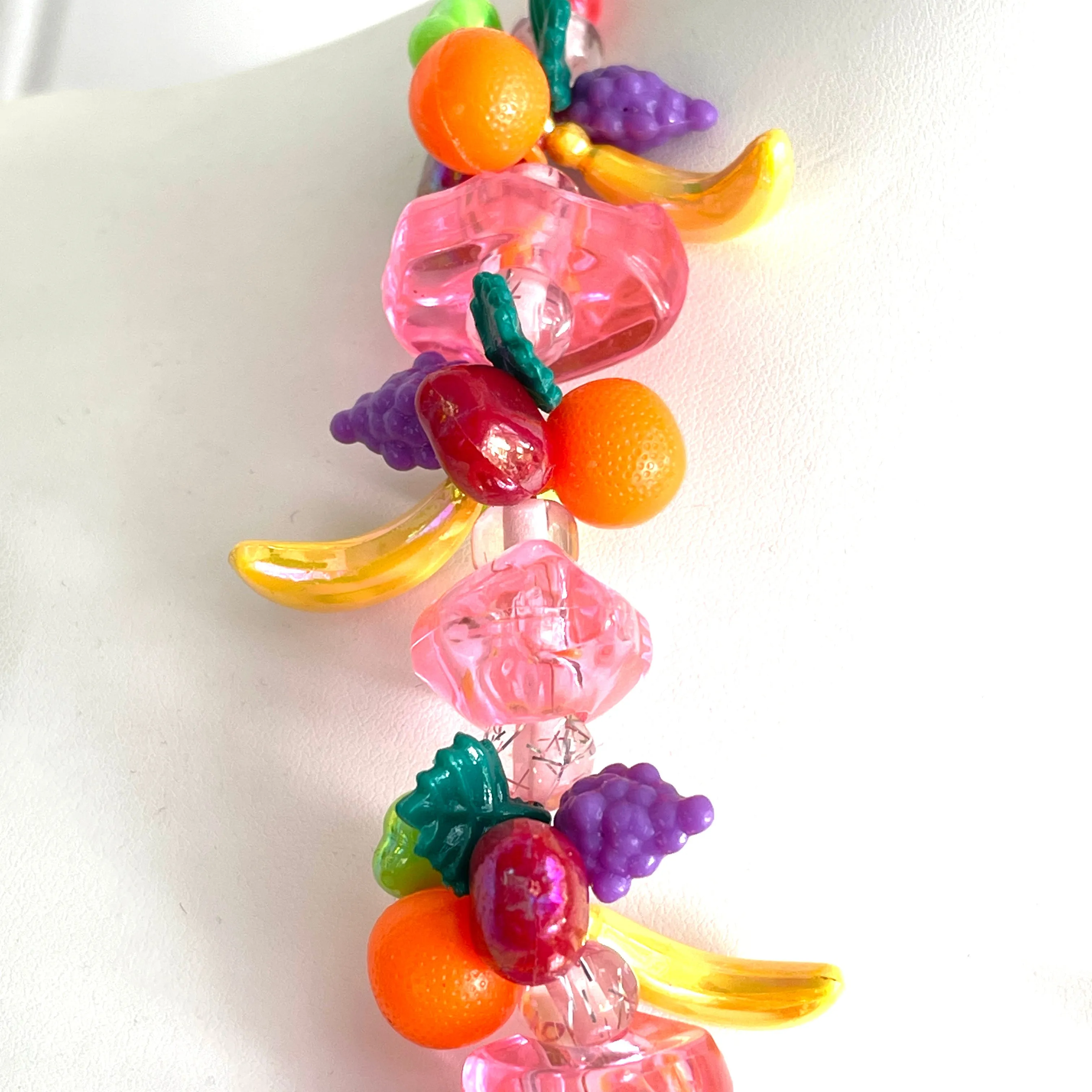 Fruit Bead Necklace Retro Style
