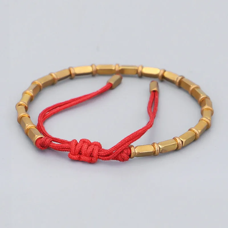 Handwoven Creative Bronze Beads Play Bracelet
