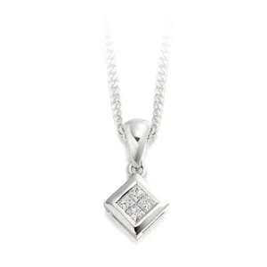 Harmony Collection Princess Cut Diamond Pendant 0.15ct