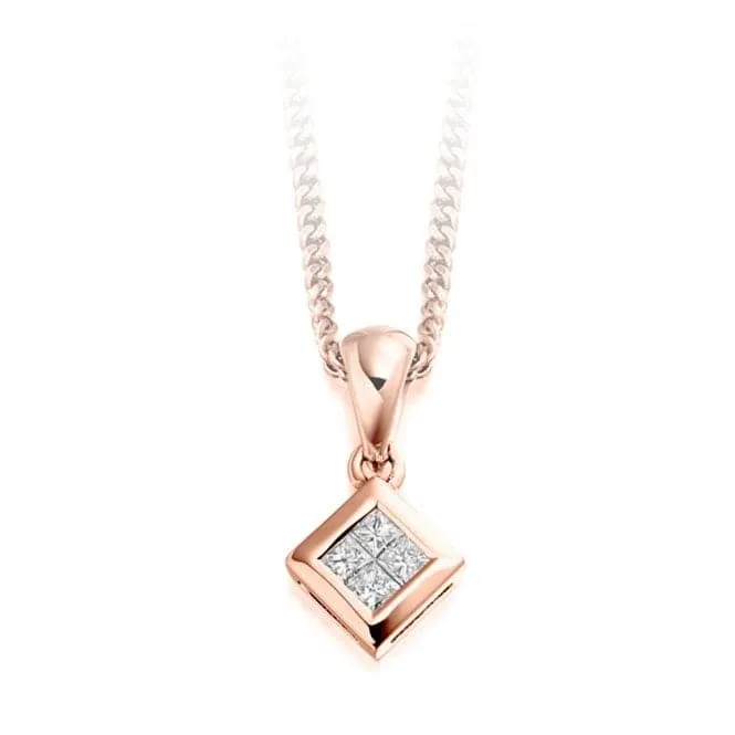Harmony Collection Princess Cut Diamond Pendant 0.15ct