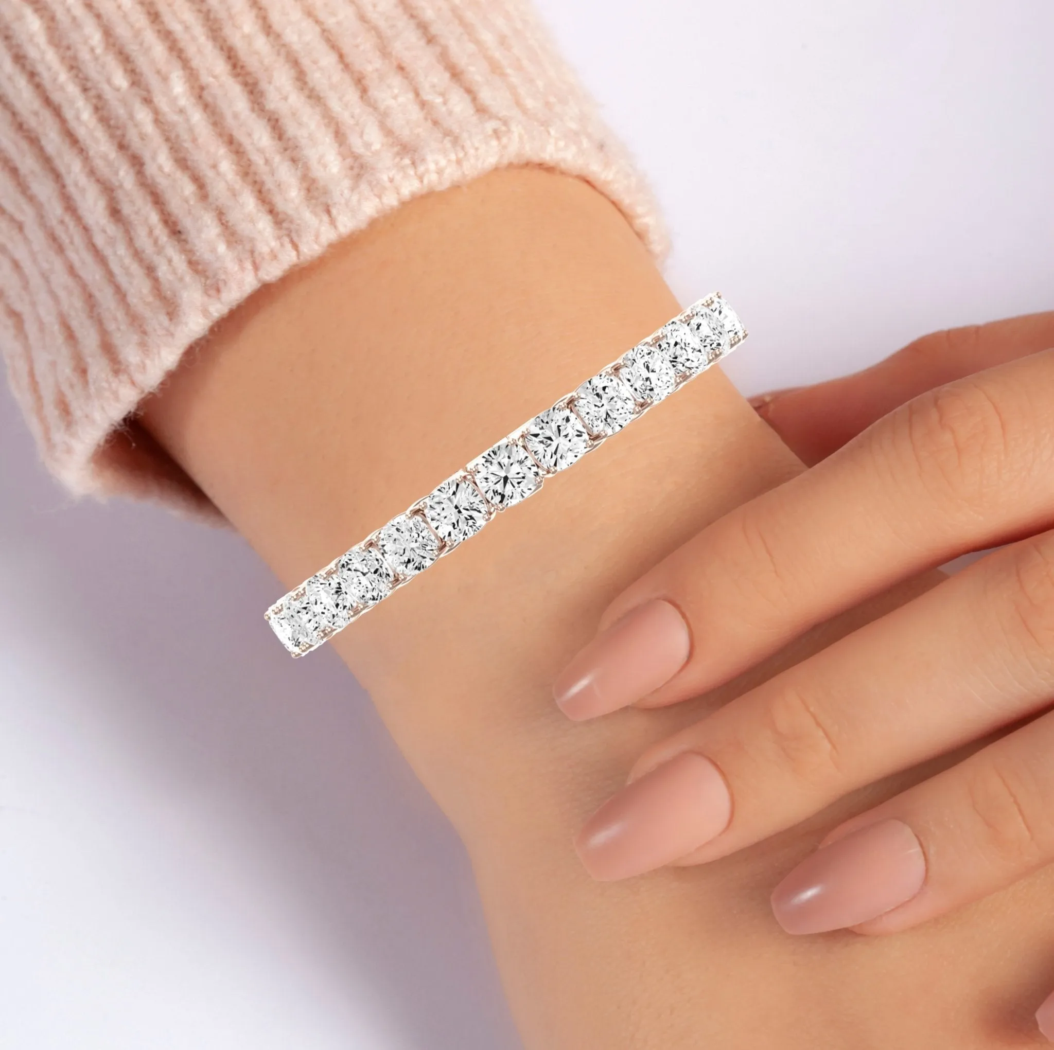 Helena Cushion Lab Diamond Tennis Bracelet