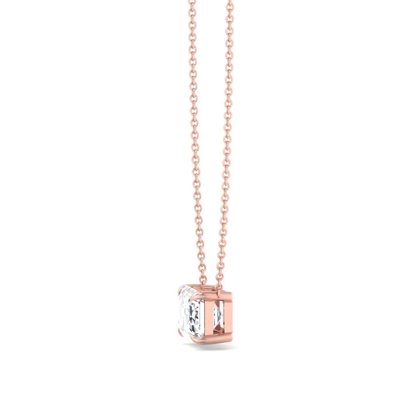 Ida - Emerald Shape Diamond Pendant