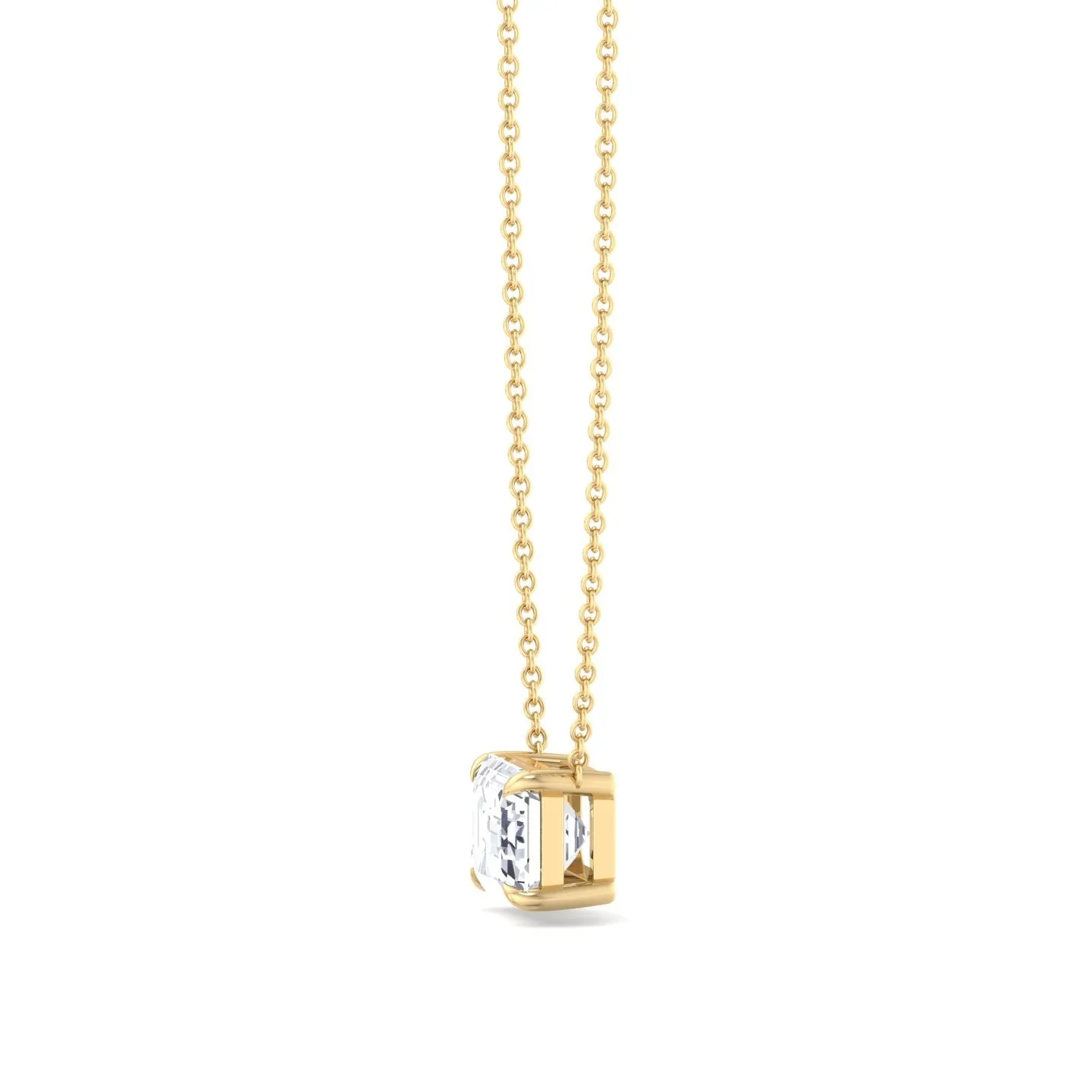 Ida - Emerald Shape Diamond Pendant