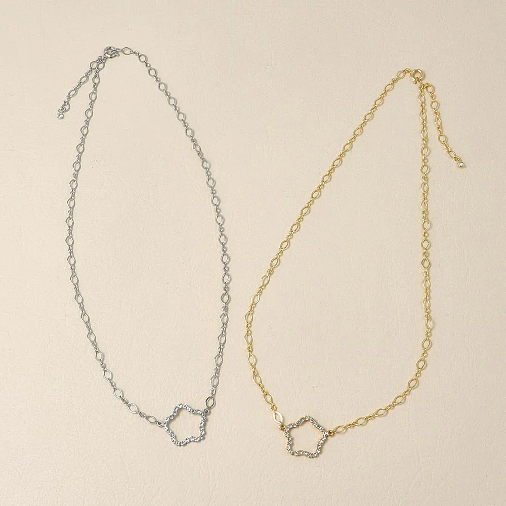 Jeweled Star Chain Necklace