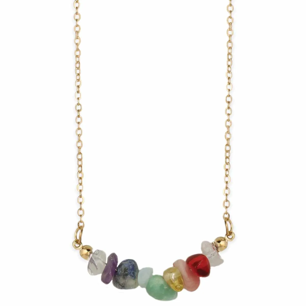Live with Balance Chakra Stone Chip Necklace