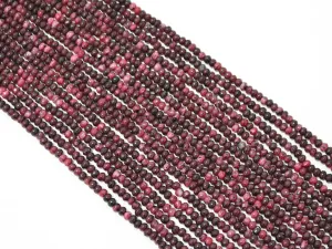Maroon Black Rondelle Jade Semi Precious Stones