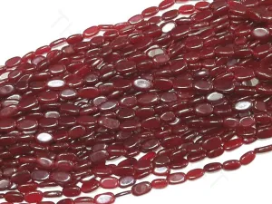 Maroon Oval Semi Precious Jade Stones