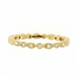 Marquise & Round Diamond 18ct Yellow Gold Eternity Ring